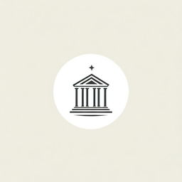 An inspiring logo for a philosophy brand. Incorporate elements like an open book or ancient Greek architecture, alluding to the deep-thinking and wisdom associated with philosophy.