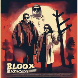 Design a cinematic poster for a film titled 'Camp Bloodrock'