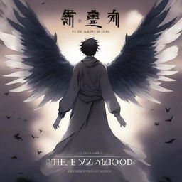 An anime-style book cover for 'The Second God' featuring a central character with multiple wings and a body made of shadows