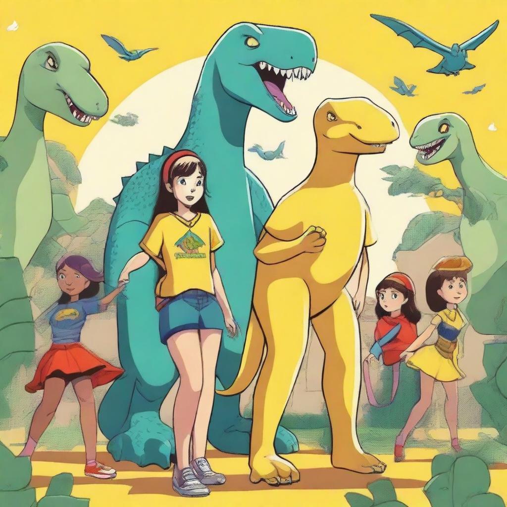 A 2D poster titled 'La Banda de los Dinosaurios: La Partida Final'