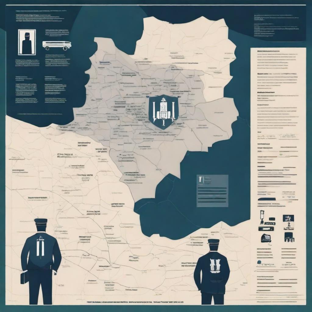 Create an image depicting the Romanian secret police spying on the nation