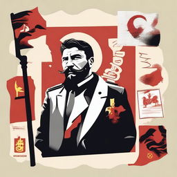 Create an image depicting Romania as a communist nation