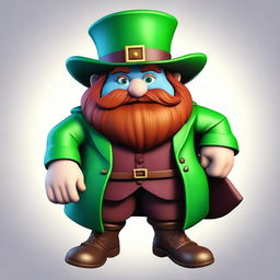 A medium-height dwarf with blue skin, wearing a green cape and a burgundy top hat