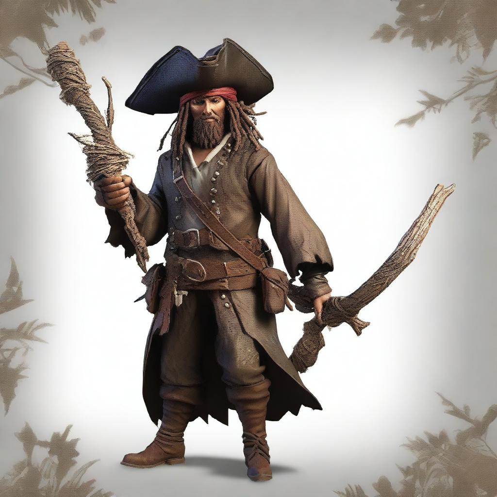 A pirate ranger adorned with a swarm of miniature twig blights