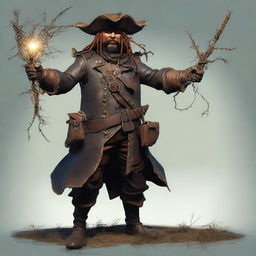 A pirate ranger adorned with a swarm of miniature twig blights