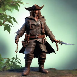 A pirate ranger adorned with a swarm of miniature twig blights