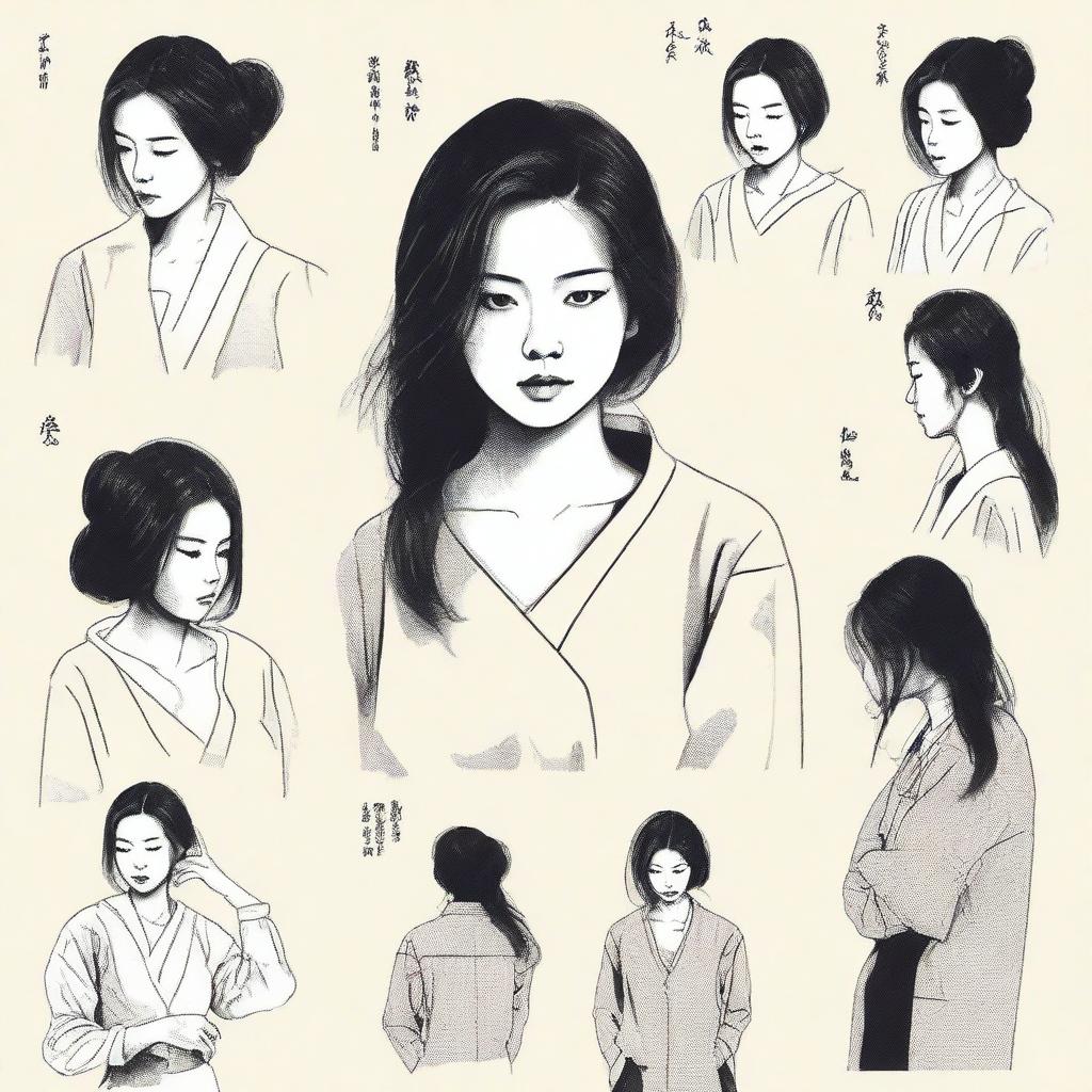 A visual representation of the life of a '渣女' (a manipulative and unfaithful woman)