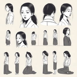 A visual representation of the life of a '渣女' (a manipulative and unfaithful woman)