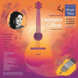 Create a book cover page for the topic 'CONVERGENCE OF CULTURE: WESTERN INFLUENCES ON BOLLYWOOD MUSIC' by Prof Vandana Sharma