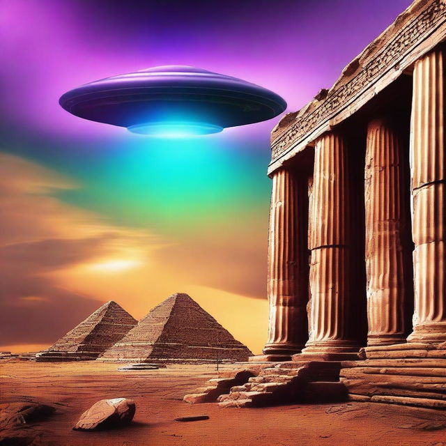 Create a captivating thumbnail image for a video titled 'Unveiling Hidden Truth: Could UFO Phenomena Confirm Ancient Beliefs?'