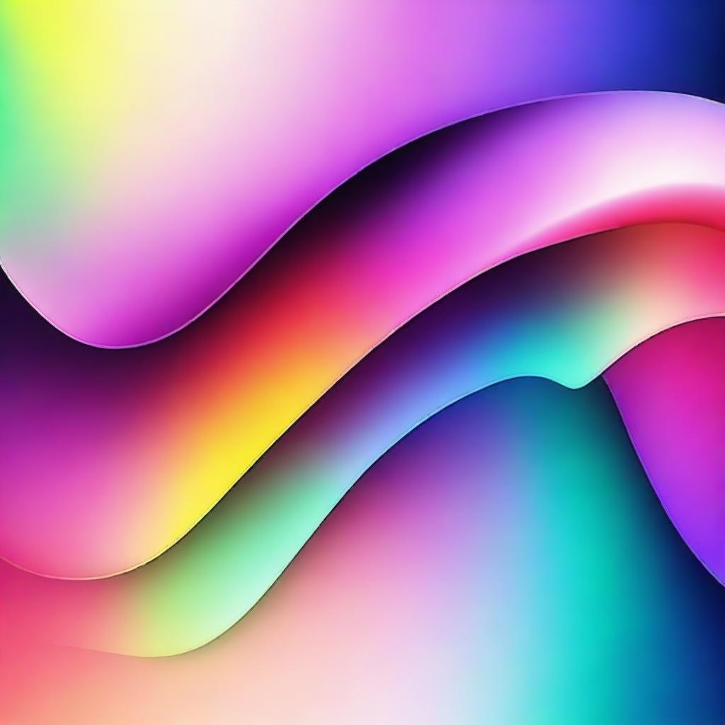 Create an abstract image featuring a smooth gradation of five different colors