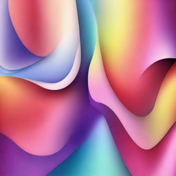 Create an abstract image featuring a smooth gradation of five different colors