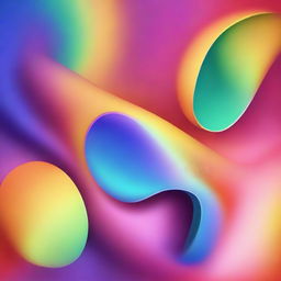 Create an abstract image featuring a smooth gradation of five different colors