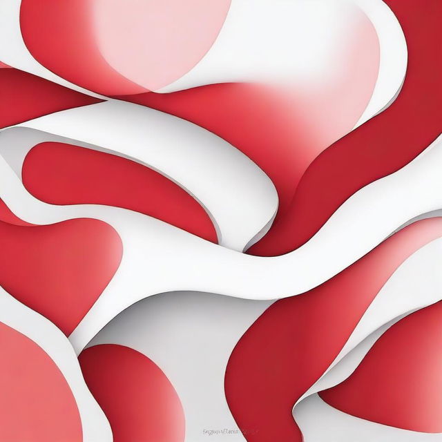 Create an abstract image featuring a smooth gradation of red and white colors