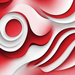 Create an abstract image featuring a smooth gradation of red and white colors