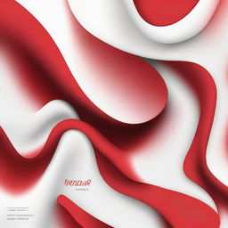 Create an abstract image featuring a smooth gradation of red and white colors