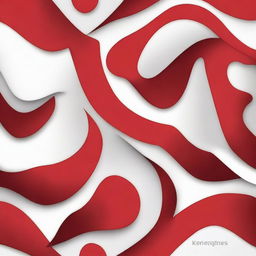 Create an abstract image featuring a smooth gradation of red and white colors