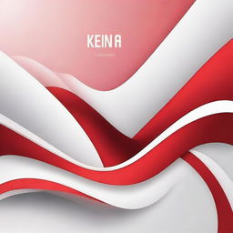 Create an abstract image featuring a smooth gradation of red and white colors