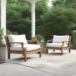 Design a stylish and comfortable outdoor chair that is perfect for a backyard or patio setting