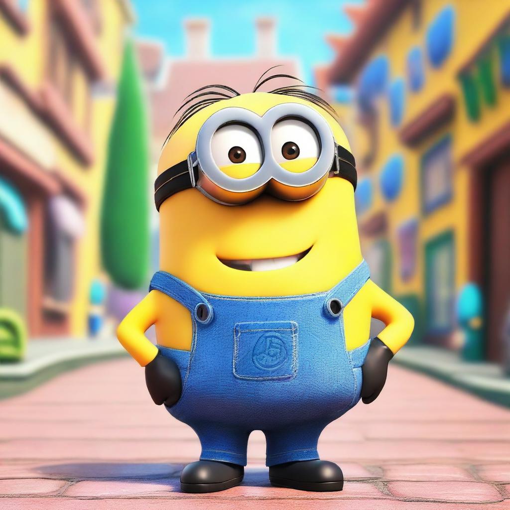 A detailed image of a Minion named Jerry from the Despicable Me franchise