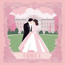 Create an illustrated movie poster with a regency romance theme