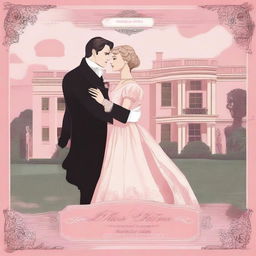 Create an illustrated movie poster with a regency romance theme