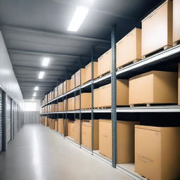 A modern and spacious storage facility labeled 'Guardaespacios'