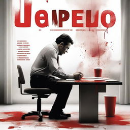 A movie poster titled 'El Delegado' featuring a man sitting at an office desk