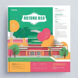 Create a modern and dynamic school agenda cover for Instituto Francisco Ayala in Granada, Andalucía, Spain