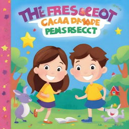 Create a colorful and engaging book cover for children titled 'The Magic of Respect'