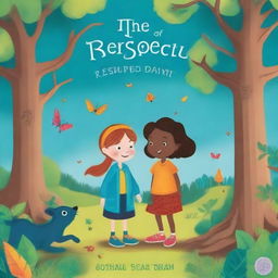 Create an engaging and colorful cover art for a children's book titled 'The Magic of Respect