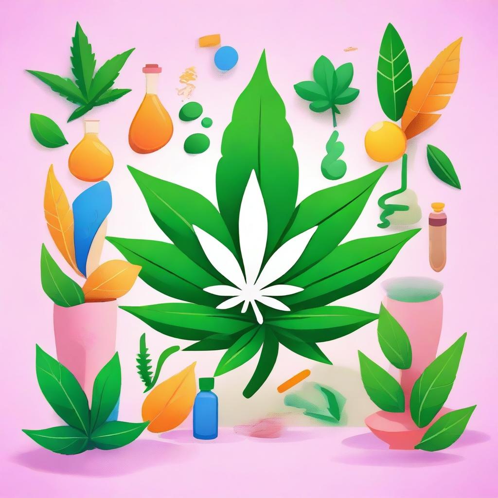 A vibrant and uplifting image showcasing the theme 'Cannabis Medicinal for life,' emphasizing the positive aspects of medicinal cannabis use