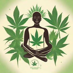 An inspiring and serene image showcasing the theme 'Cannabis Medicinal corpo mente e alma,' emphasizing the holistic benefits of medicinal cannabis for body, mind, and soul