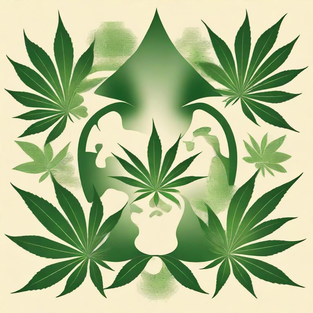 An inspiring and serene image showcasing the theme 'Cannabis Medicinal corpo mente e alma em prol da vida,' emphasizing the holistic benefits of medicinal cannabis for body, mind, and soul in support of life