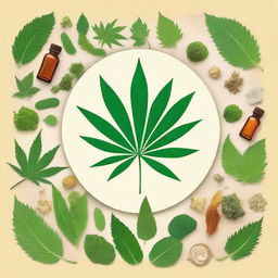 An inspiring and serene image showcasing the theme 'Cannabis Medicinal corpo mente e alma em prol da vida,' emphasizing the holistic benefits of medicinal cannabis for body, mind, and soul in support of life