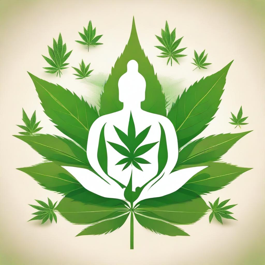 A serene and uplifting image showcasing the theme 'Cannabis Medicinal, curando corpo, mente e espirito,' highlighting the healing benefits of medicinal cannabis for the body, mind, and spirit