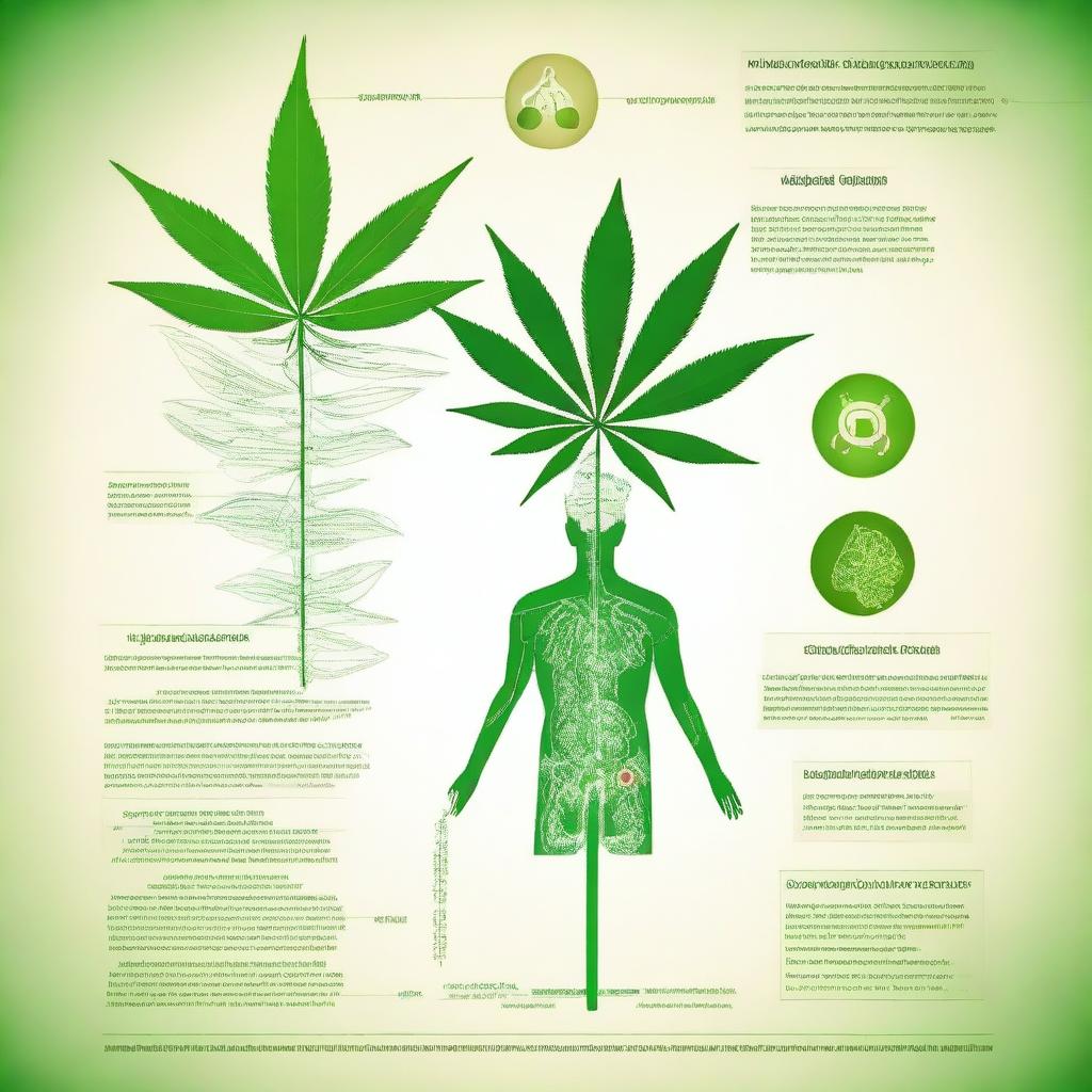 An educational and calming image illustrating the connection between medicinal cannabis and the endocannabinoid system