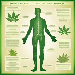 An educational and calming image illustrating the connection between medicinal cannabis and the endocannabinoid system