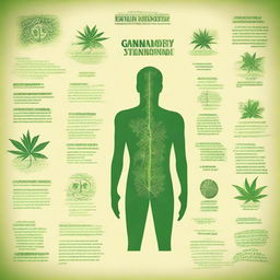 An educational and calming image illustrating the connection between medicinal cannabis and the endocannabinoid system