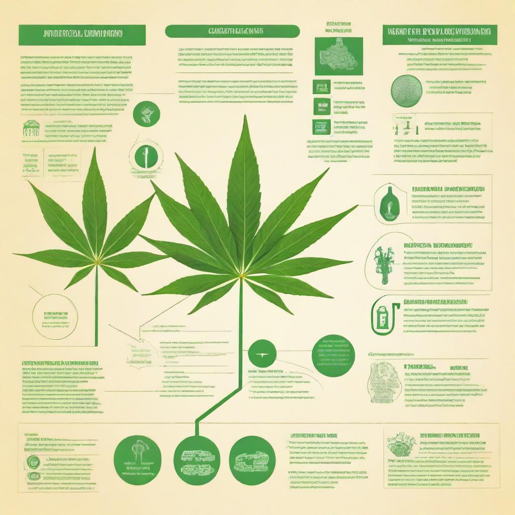 A detailed and educational image illustrating the relationship between medicinal cannabis and the endocannabinoid system, with text in Portuguese-BR