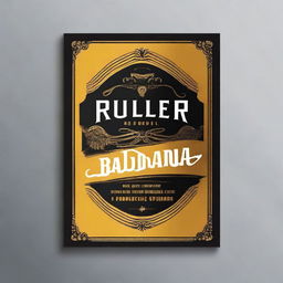 Create a professional course cover for "Ruller School - Curso de Barbearia para Iniciantes"