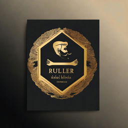 Create a professional course cover for "Ruller School - Curso de Barbearia para Iniciantes"