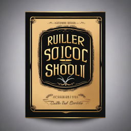 Create a professional course cover for "Ruller School - Curso de Barbearia para Iniciantes"