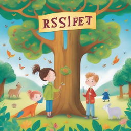 Create an engaging and colorful cover art for a children's book titled 'The Magic of Respect