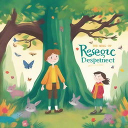 Create an engaging and colorful cover art for a children's book titled 'The Magic of Respect