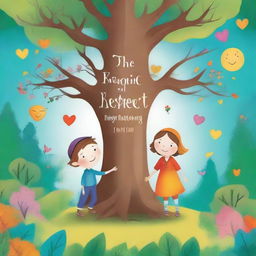 Create an engaging and colorful cover art for a children's book titled 'The Magic of Respect