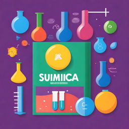 A colorful and educational book cover for a chemistry supplementary textbook