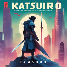 A book cover for a science fiction novel titled 'Katsuro: Blade of Space Sword'