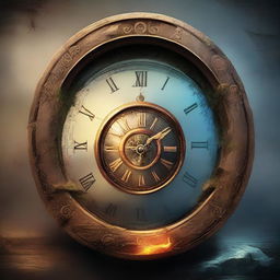 Create a cover for a fantasy book about time and portals