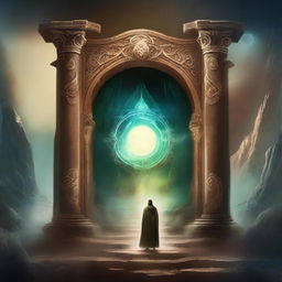 Create a cover for a fantasy book about portals